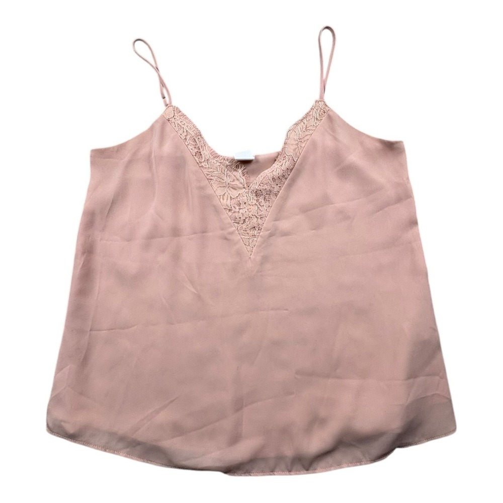 Melrose and Market Lace Trim Cami Tank Top Blush‎ Pink Women's Size S